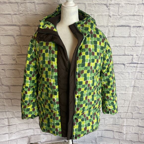 Uniqlo Marni Oversized Down All Over Print Hooded Puffer Coat Size Small - Picture 13 of 13